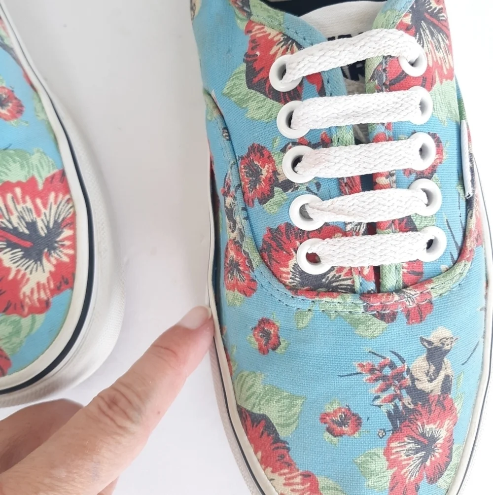 Vans Star Wars Yoda Floral Sneakers M6.5/W8